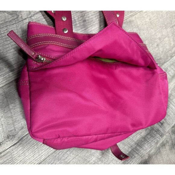 FRANCO SARTO Hot Pink Handbag Purse Accordion Gathered Zip Pockets Rock Roll NEW - Picture 13 of 13